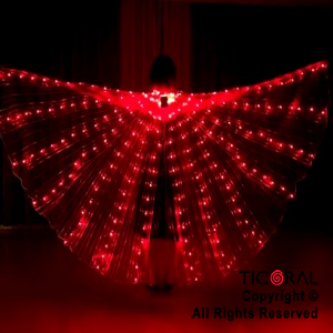 ALAS LED CAPA LUMINOSA ROJA 145 CM X 300 CM X 210 LEDS (PILAS NO INCLUIDAS)